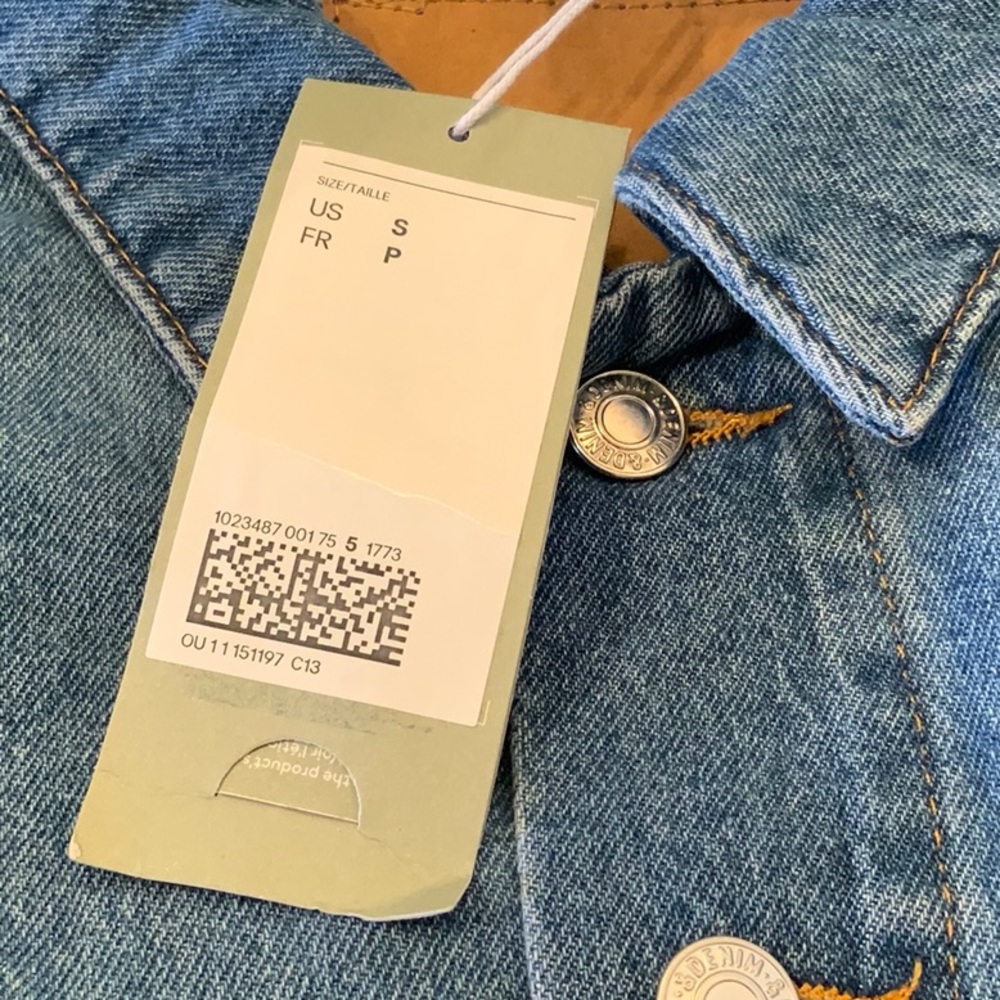 NWT H&M OVERSIZED DENIM JACKET S - Picture 5 of 5